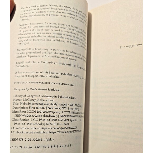 Nobody, Somebody, Anybody: A Novel - Hardcover By McClorey, Kelly - NEW - Picture 8 of 9